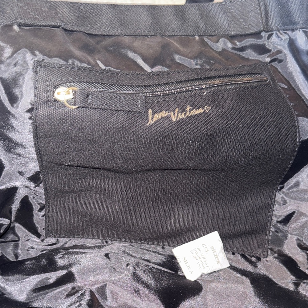 Victoria's Secret Black Tote with Red and Silver Accents - Picture 7 of 9